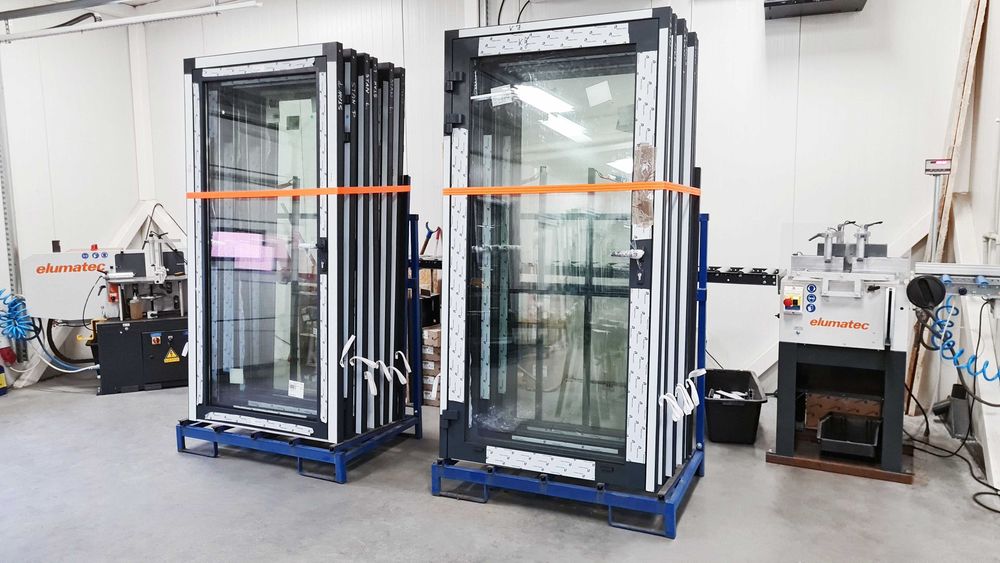 Drzwi aluminiowe przeszklone 1083x2100 pakiet PRODUCENT