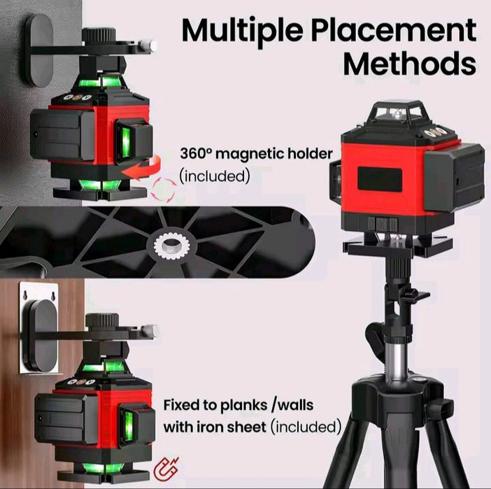 Nível a laser 4D 16 Linhas + tripé