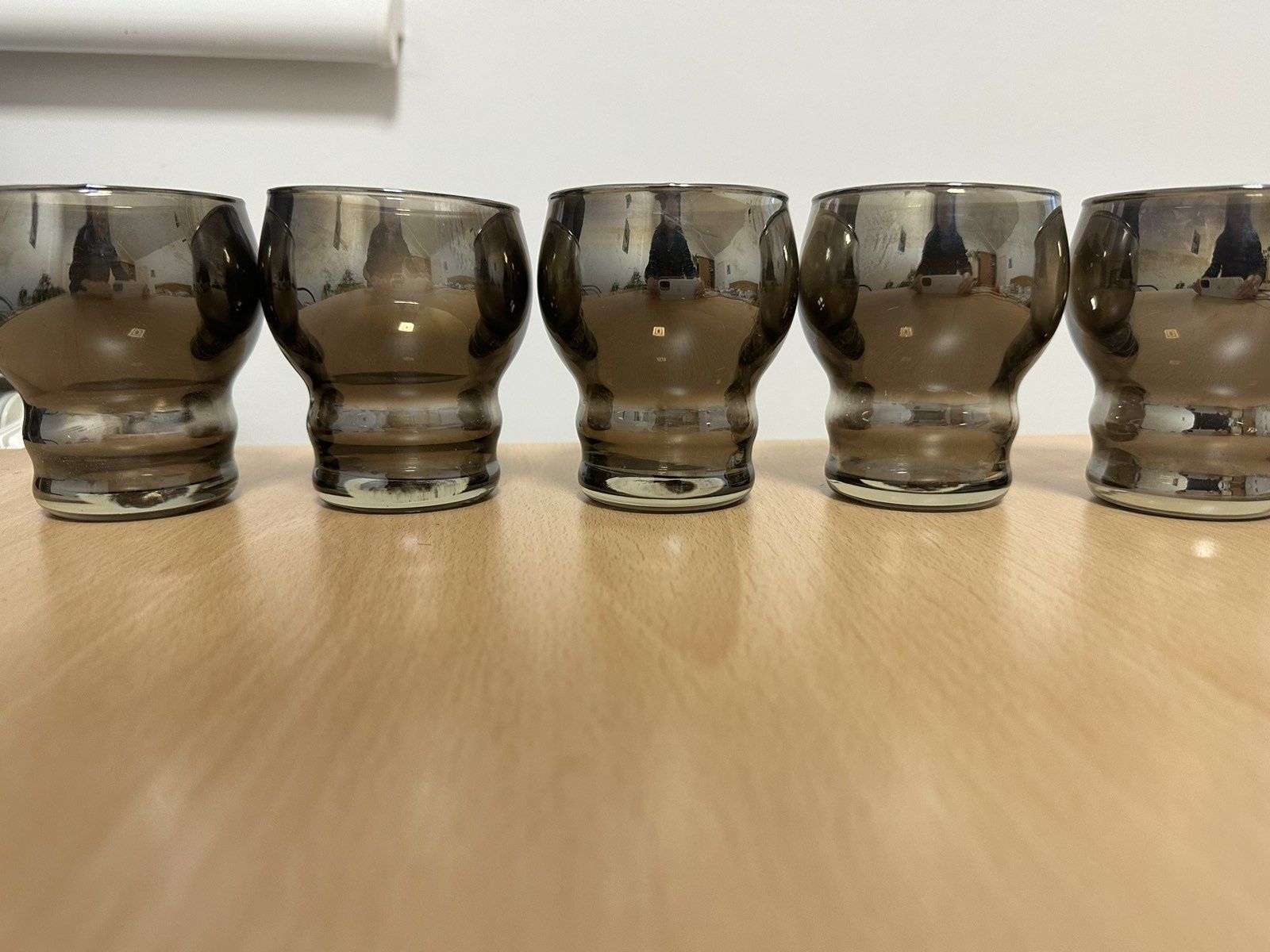 Склянки, 250 мл. стакани з чорного скла радянського періоду 5 шт,