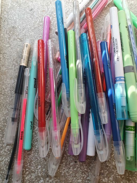 Zestaw mazaki pisaki flamastry ołowek długopis BIC nowe i używane