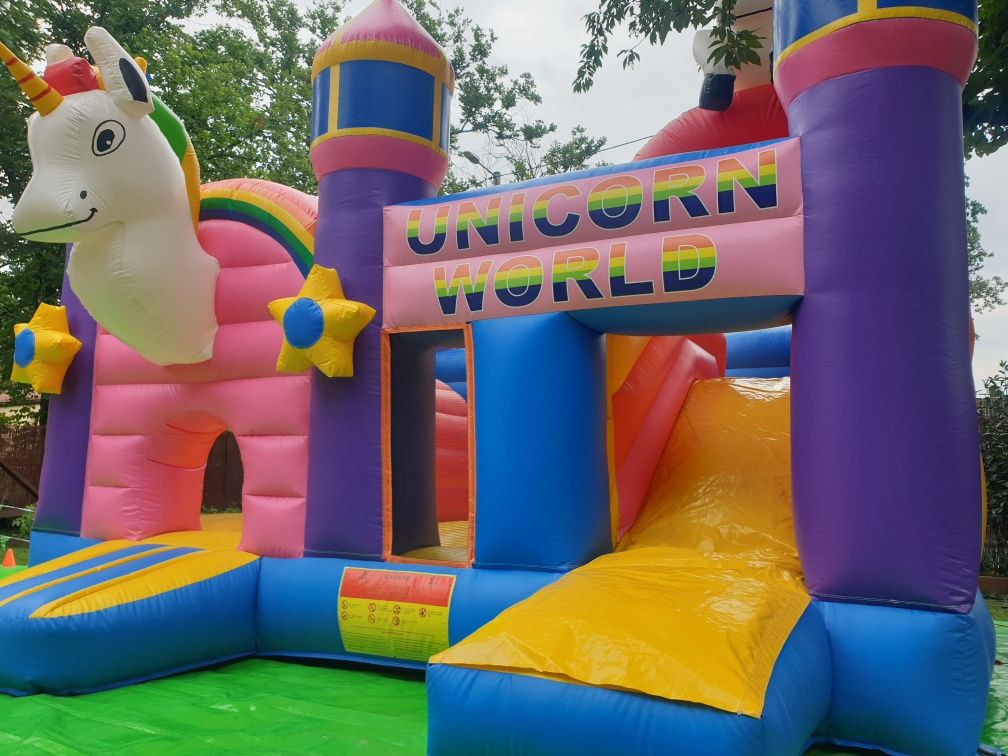 Dmuchaniec Unicorn Kucyk - wynajem zamków dmuchanych dmuchańce zjeżdża