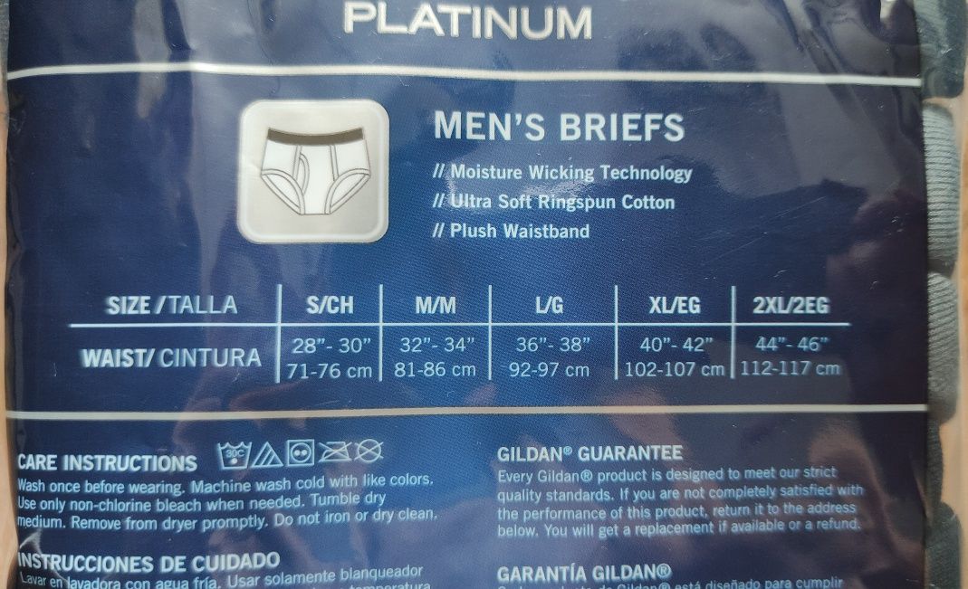 Трусы мужские Gildan Briefs Platinum 4шт брифы плавки