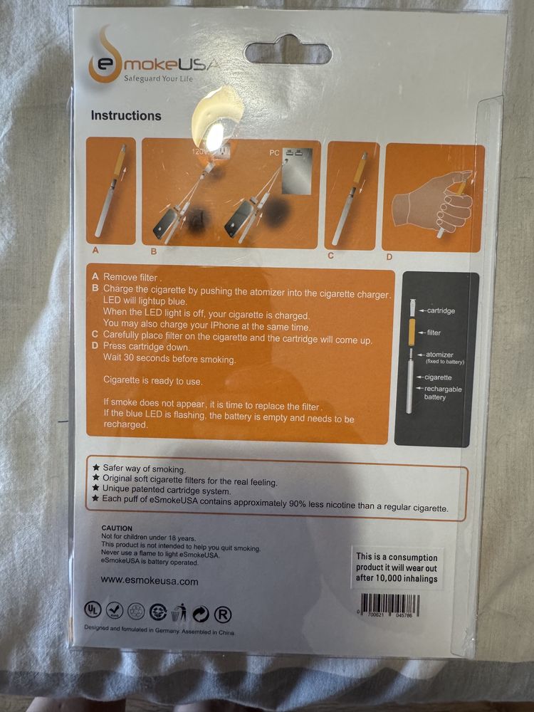 ESmoke USA - novo e embalado
