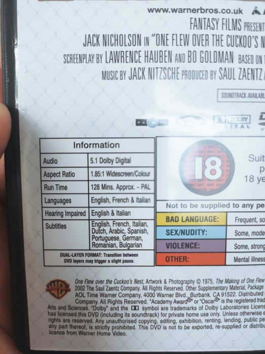 "One Flew Over the Cuckoo's Nest" Voando Sobre Um Ninho de Cucos