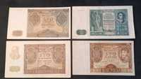 Zestaw banknotów z lat 1932-41 - 100 zł, 50 zł.