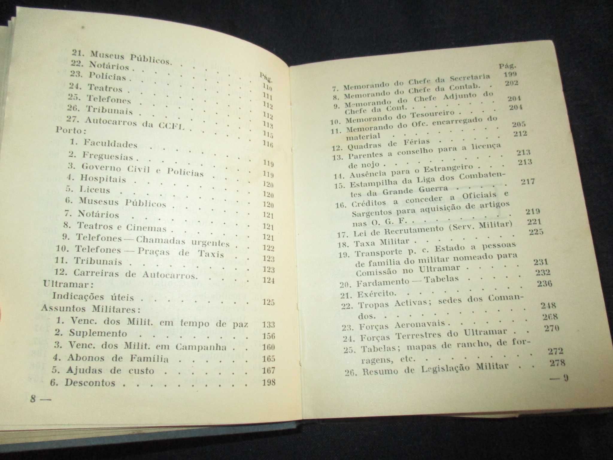 Livro Agenda Militar Papelaria Fernandes 1955