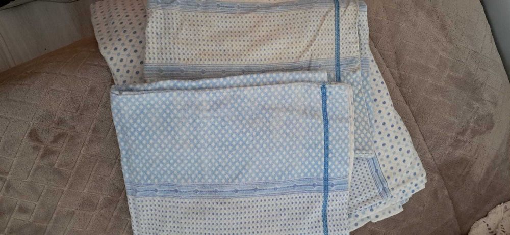 Lençóis de cama de casal de flanela, com fronhas