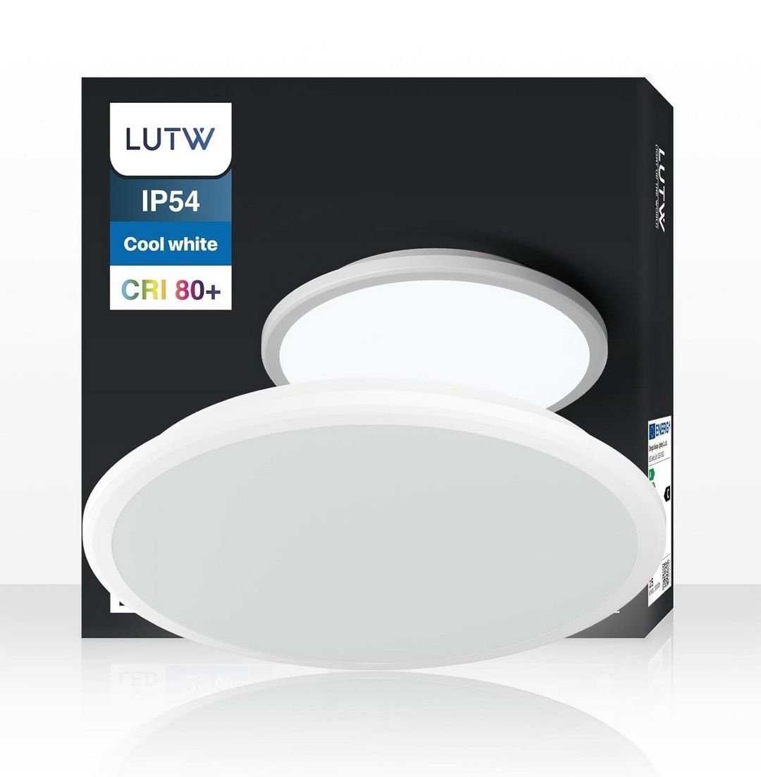 LUTW Lampa sufitowa LED 24W lampa sufitowa LED 3000K 30 cm