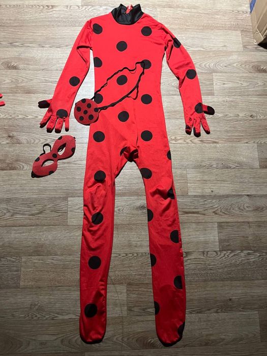 Костюм леди баг комбинезон 8-10 лет маска сумка в комплекте