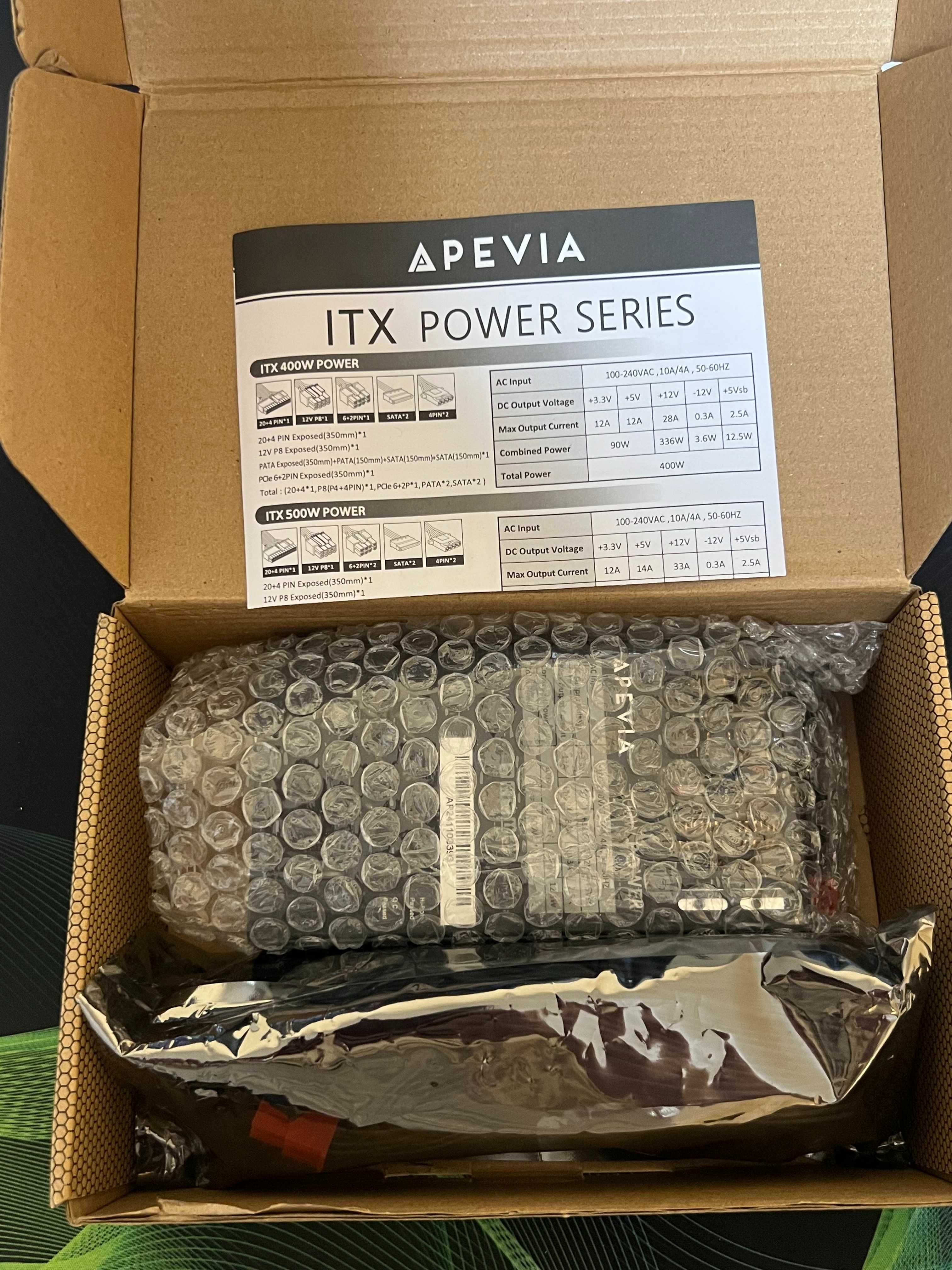 Блок живлення БП АТХ Блок питания Apevia ITX-PFC500W Mini ITX/Flex ATX