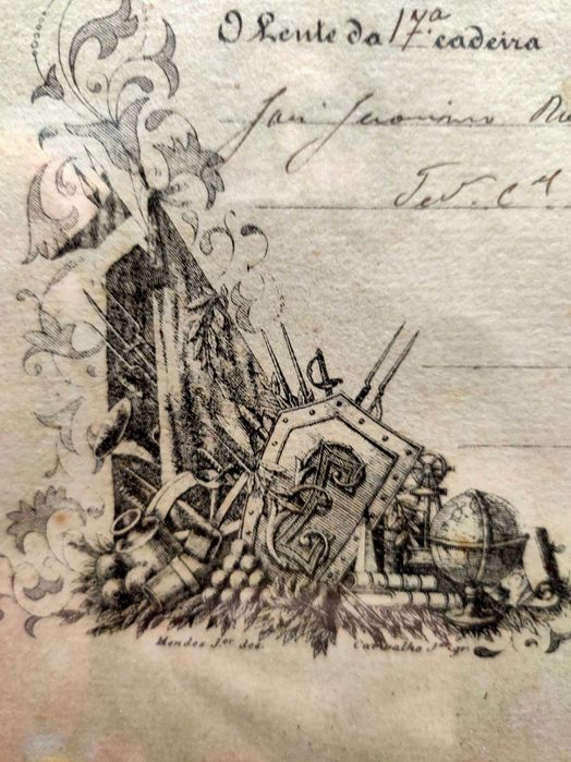 Item de colecionismo militar, Certificado de Sargento Cadete, 1910