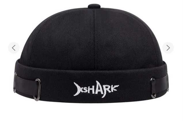 Коротка шапка міні біні, докер чорний Shark 56-60р