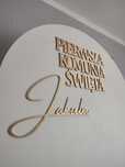 Napis złoty na ściankę komunię Pierwsza Komunia Święta Jakuba