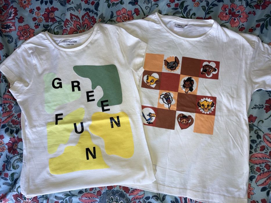 2 bluzeczki, koszulki, tshirt na lato dla dziewczynki 158 164