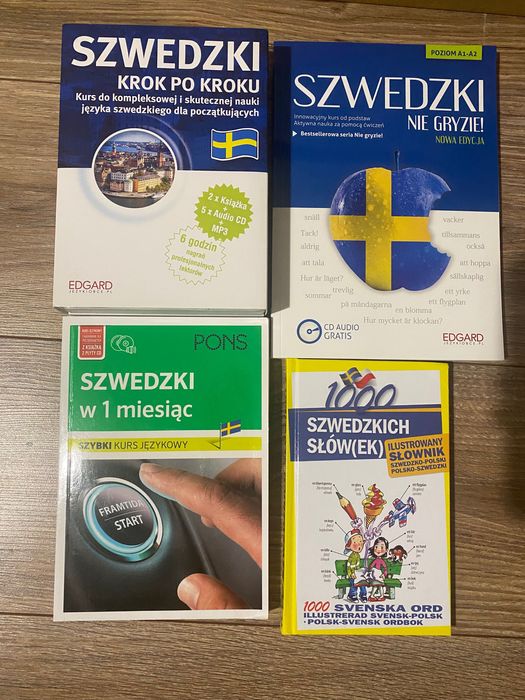 Zestaw książek do nauki języka szwedzkiego - NOWE