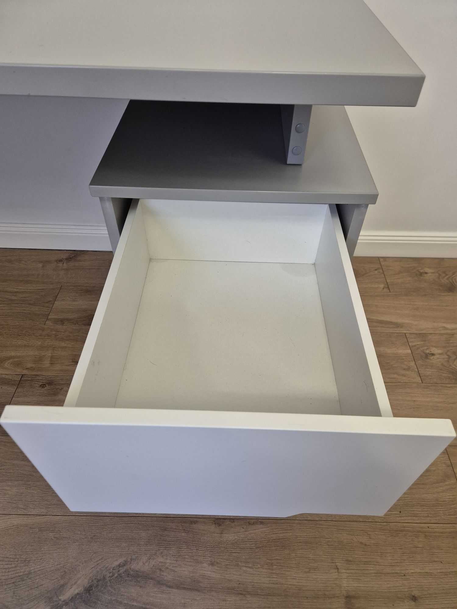 MEBLIK Biurko Flex Grey 125cm + Box Uni Grey