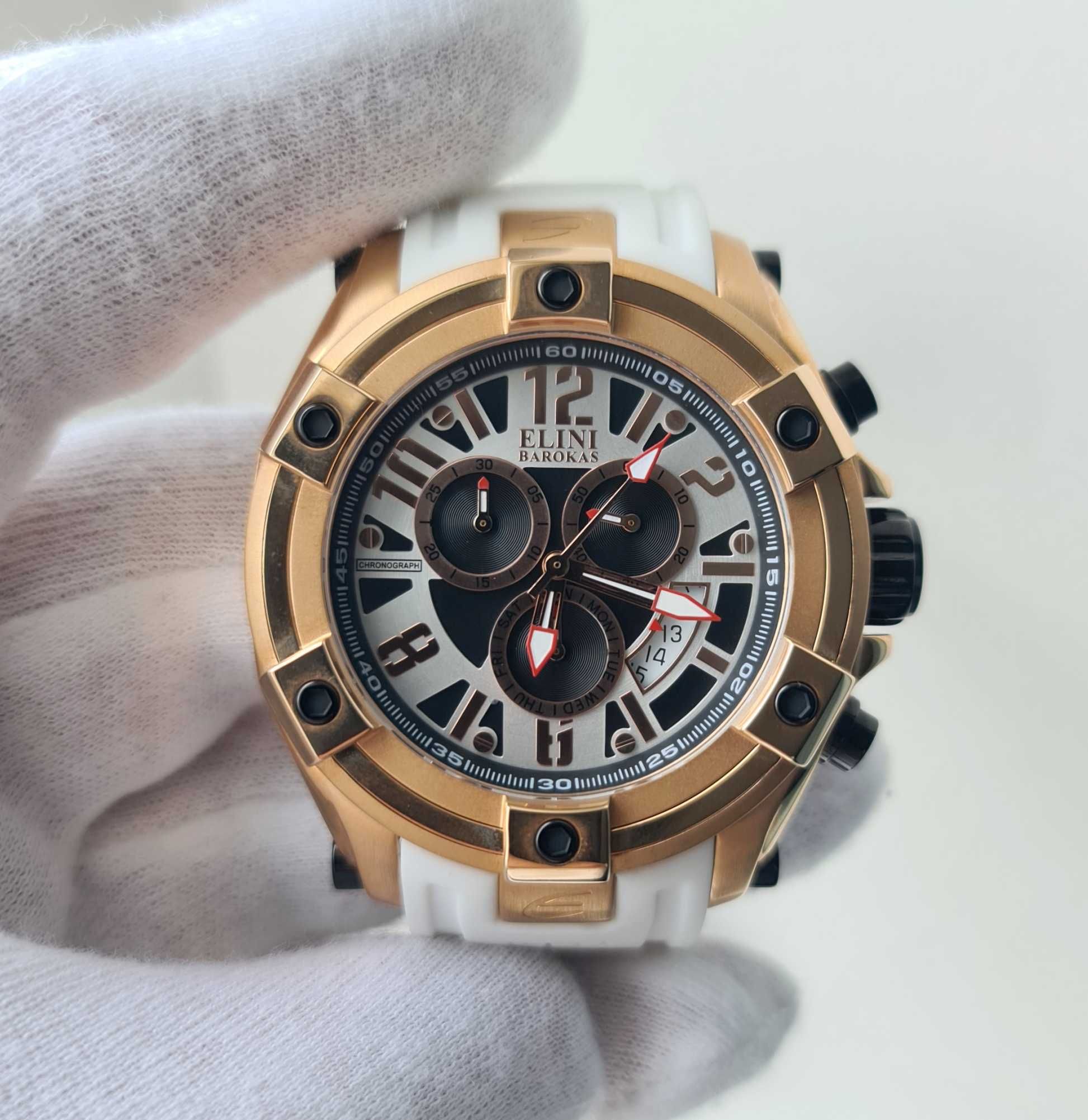 Чоловічий годинник Elini Barokas Gladiator Swiss Chrono Sapphitek 46.5