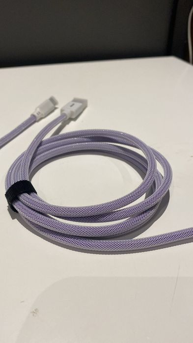 Kabel spiralny do klawiatury CableMod Pro (lawendowy, USB A do USB C