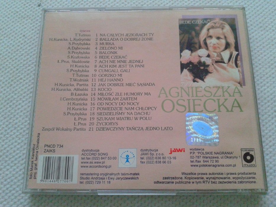 Agnieszka Osiecka - Będę czekać CD