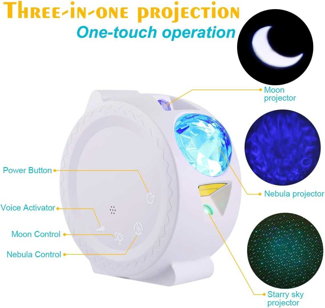 Projektor LED WIFI lampa projekcyjna Star Water Wave SPP159