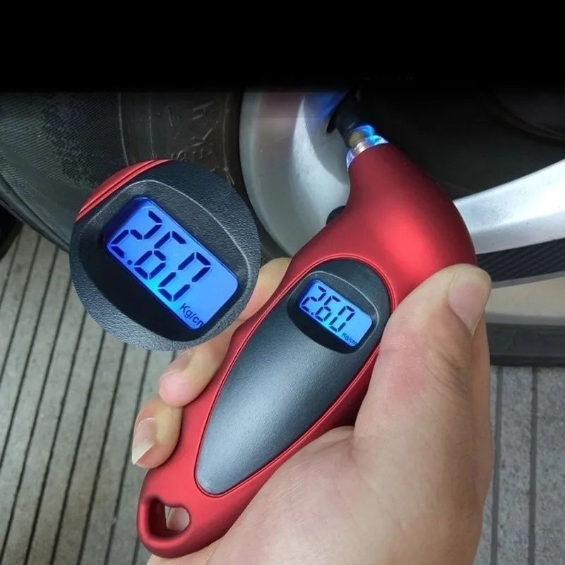 Цифровой манометр измеритель давления в шинах машины авто велосипеда