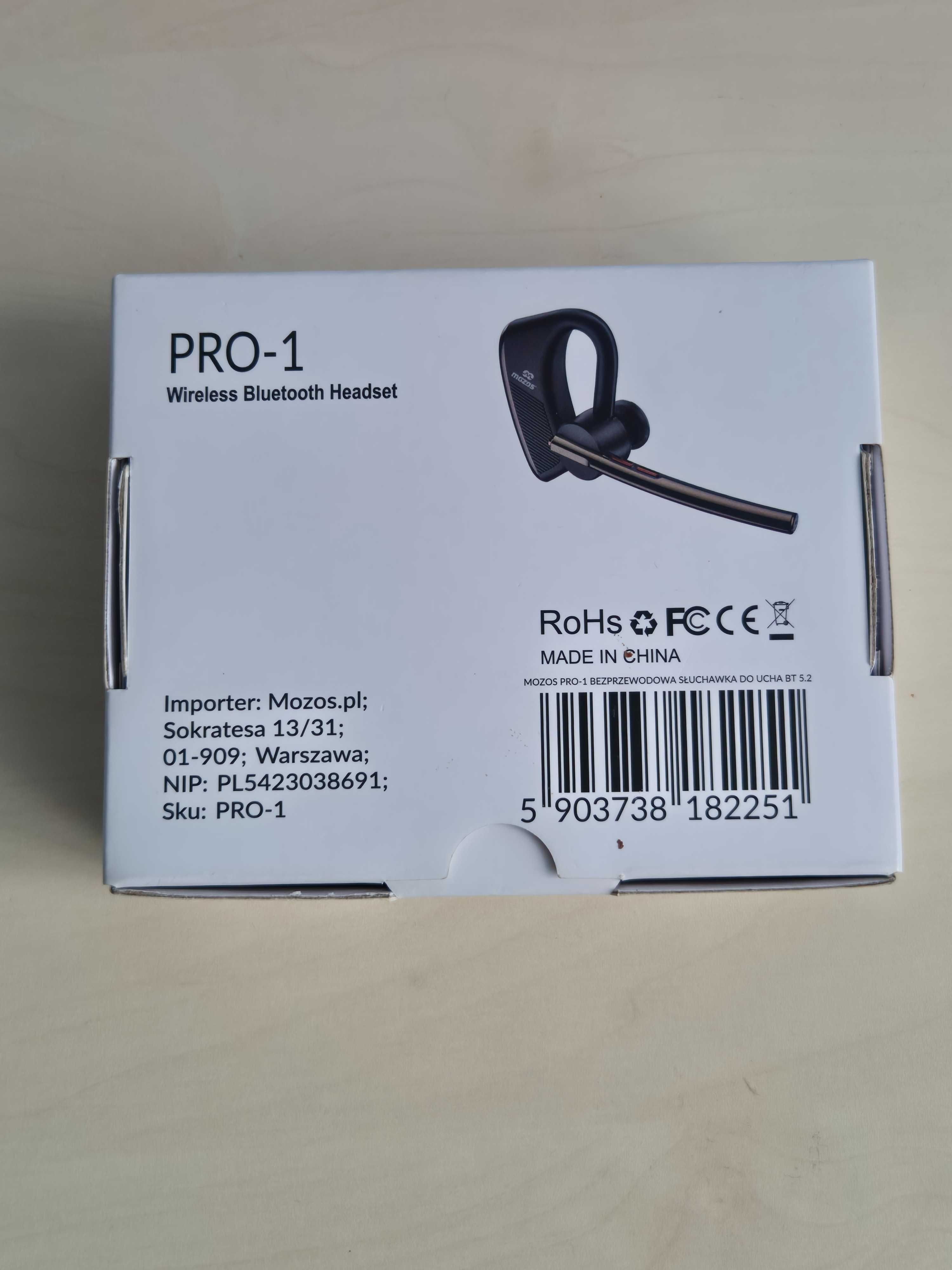 Bezprzewodowa słuchawka do ucha BT 5.2 Pro-1 Mozos