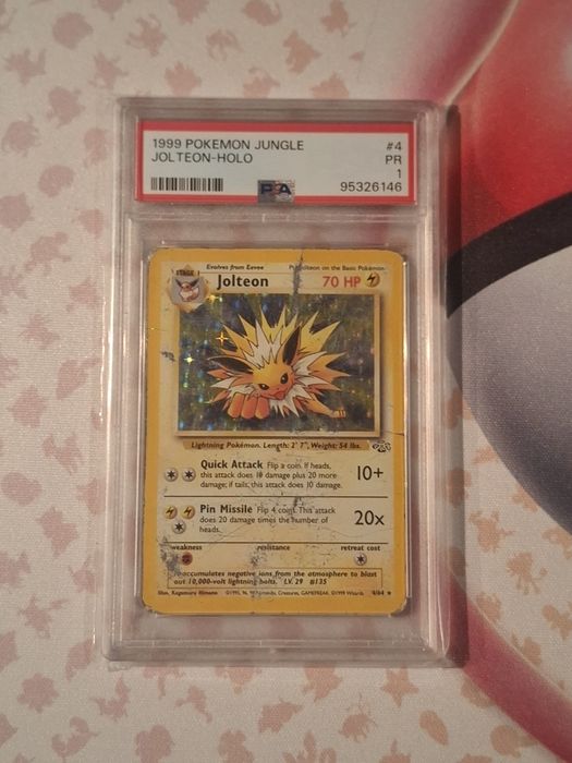 Karta Pokemon Jolteon Holo Jungle PSA 1