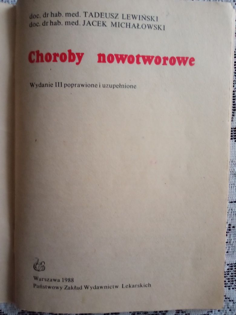 Choroby nowotworowe i uczuleniowe