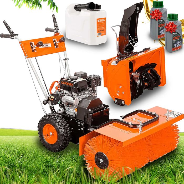 Odśnieżarka Spalinowa PKM 80EK Zamiatarka 4w1 Oleo-Mac Zestaw XXL