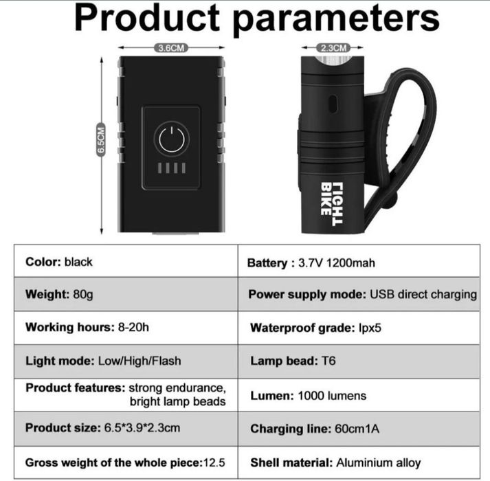 Lampka rowerowa mocna POLECAM