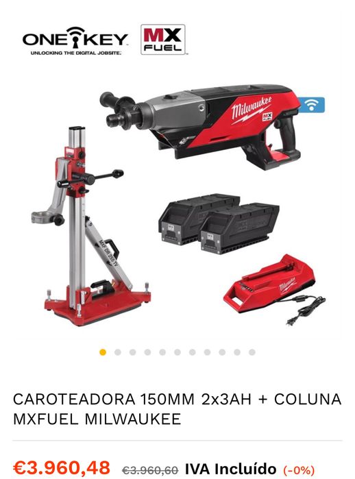 Maquina caroteadora a bateria