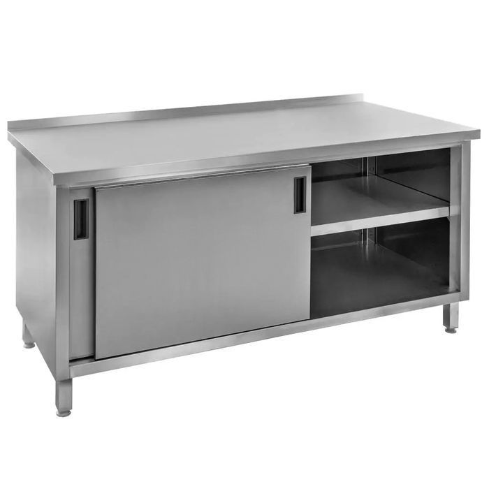 Stół gastronomiczny spawany z szafką Mega-M 150x60 stal nierdzewna