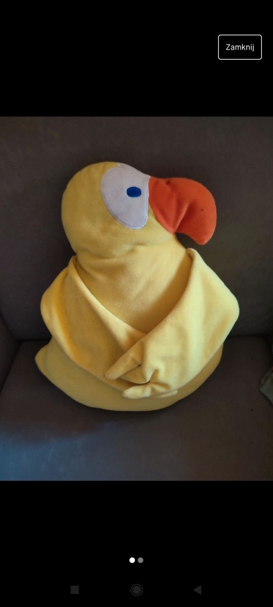 Poduszka- żółty ptak