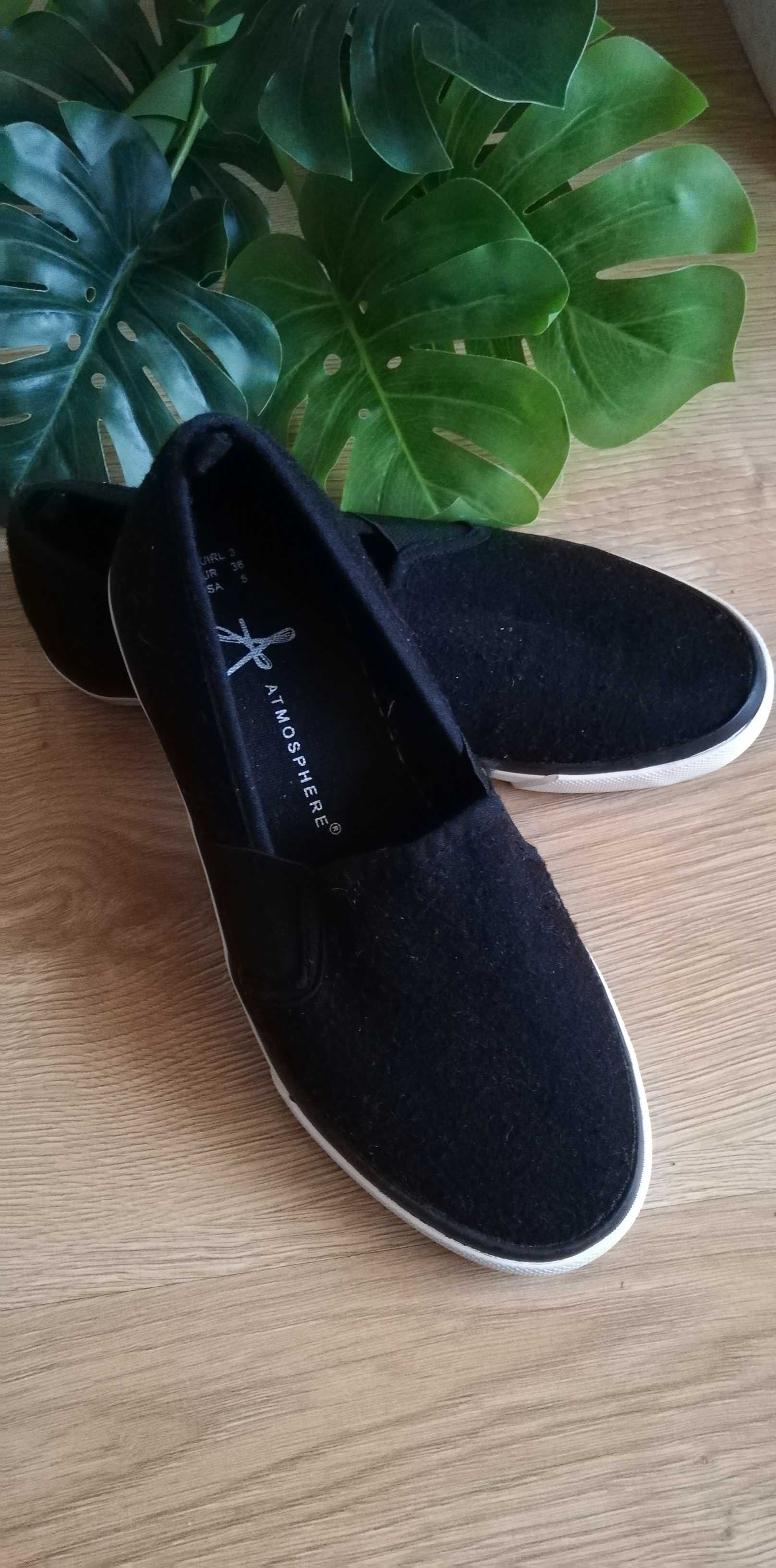 Nowe Tenisówki, buty chłopięce Atmosphere r.36 czarne, eleganckie