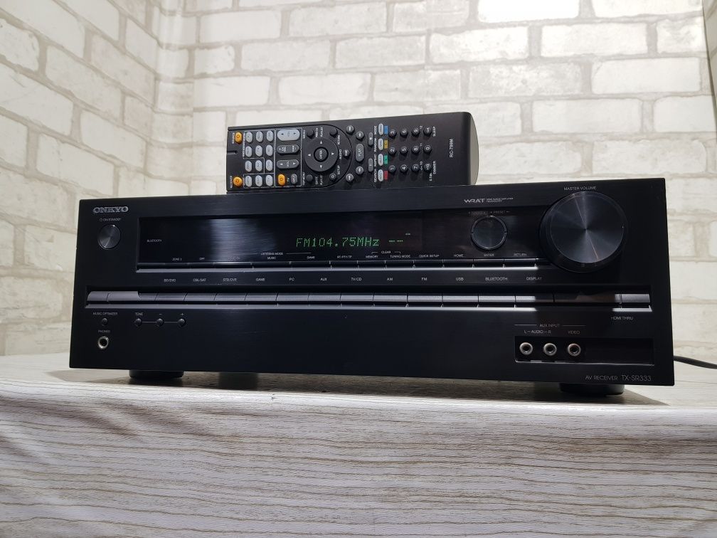 Пульт! 5.1 AV ресивер ONKYO TX-SR333, *5x100 Вт, HDMI, USB, Bluetooth,