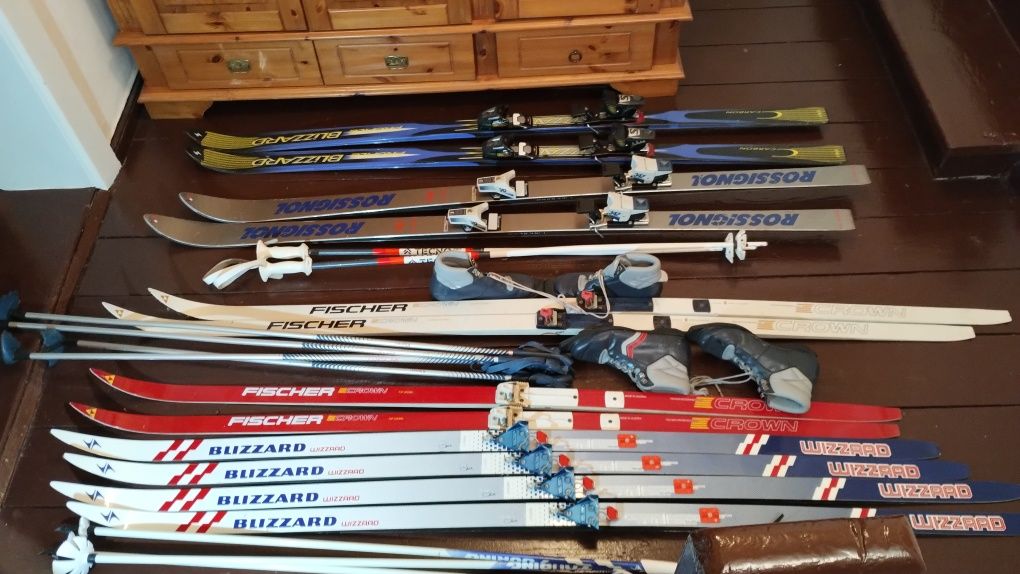 Narty biegowe Blizzard Wizard i Fischer Crown oraz salomon