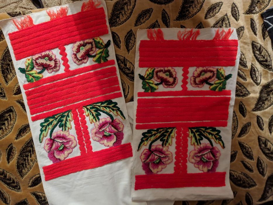 Рушник вышитый в  технике «нетканый гобелен»