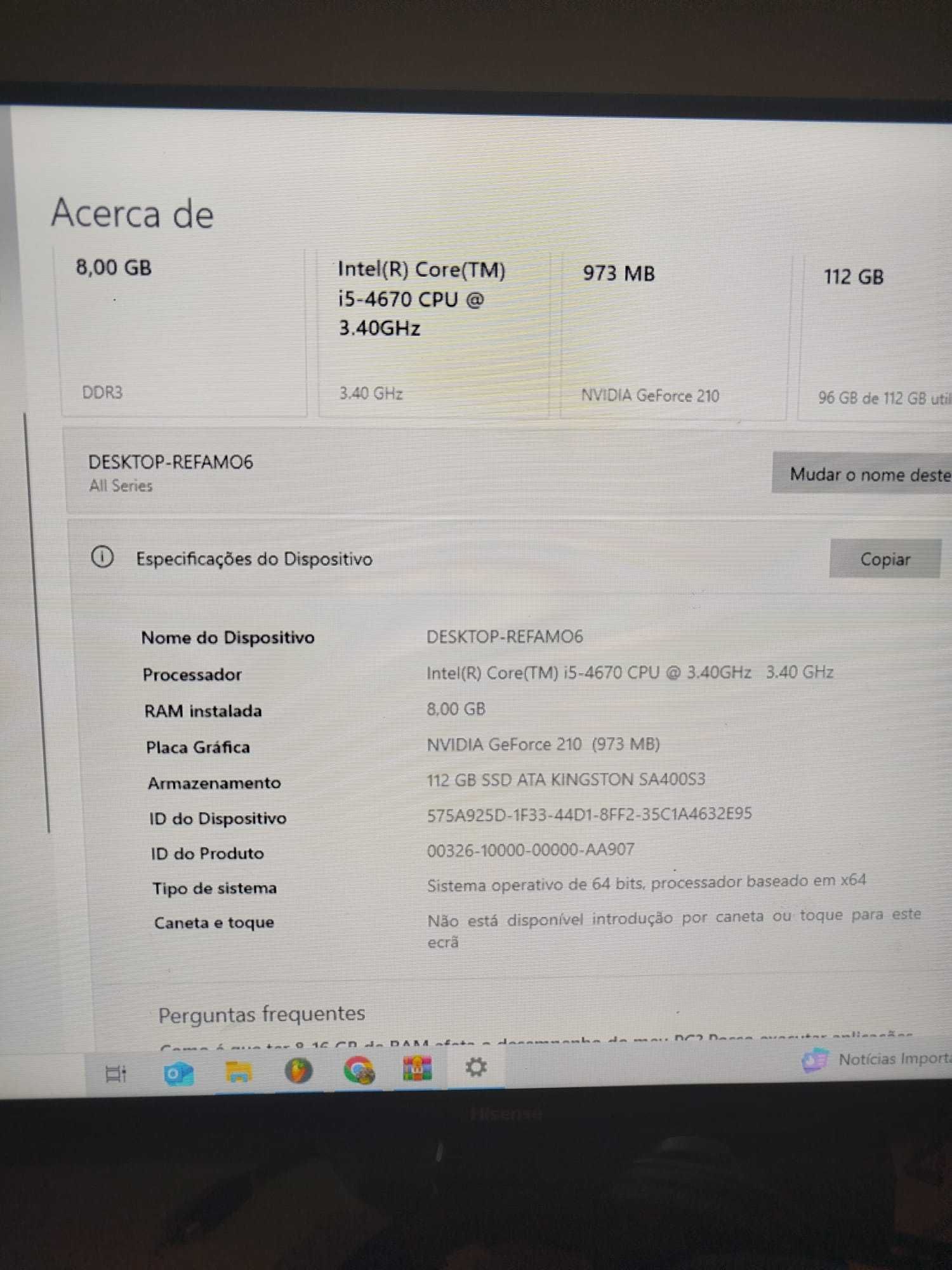 Vende se CPU com mouse fone teclado e webcan