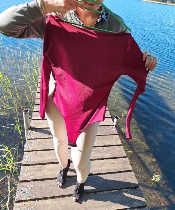 Nowe śliczne body damskie bordowe body VARLESCA sezon wiosna lato 2025