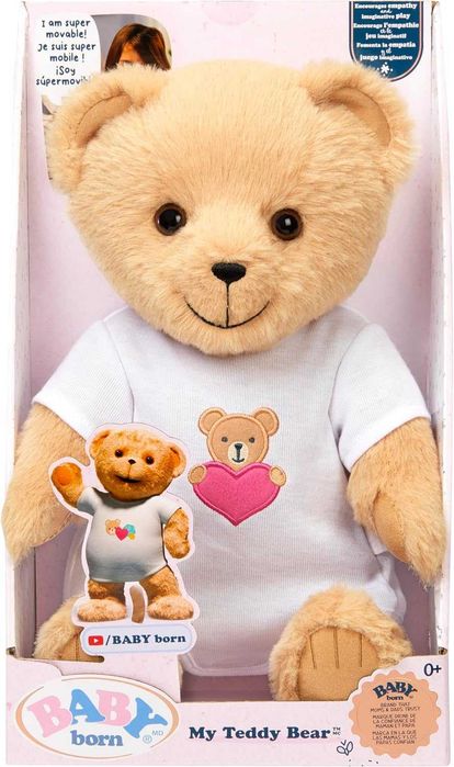 Беби борн Мишка в белом комбинезоне 36 см Baby Born My Teddy Bear