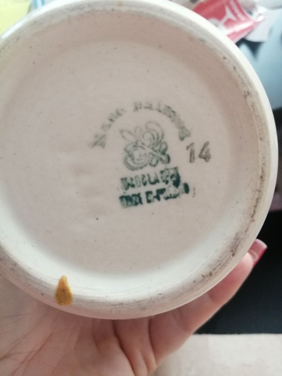 Kubek fajansowy porcelana Wloclawek