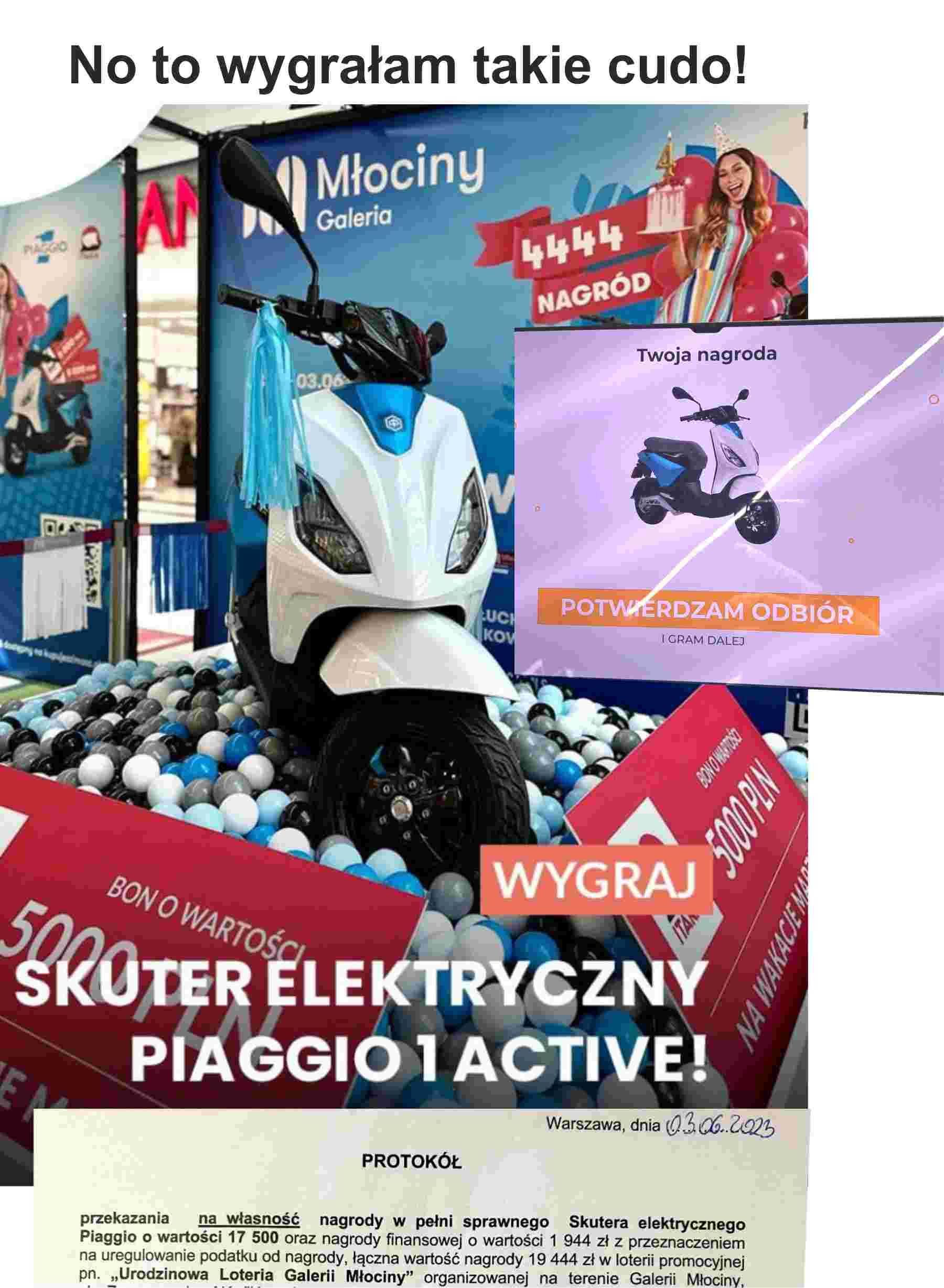 NOWY z salonu elektryczny skuter Piaggio 1 Active