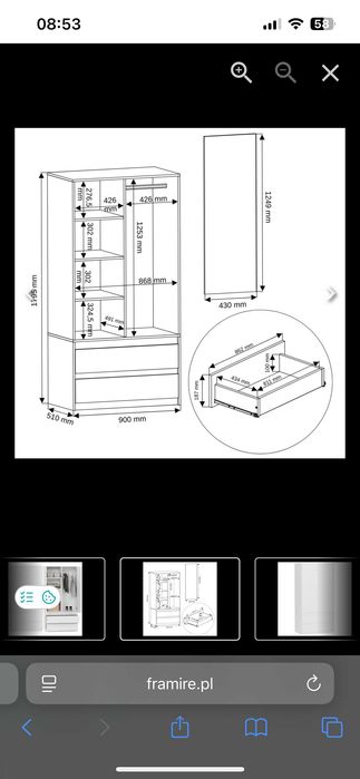 Sprzedam szafę, używana, stan BDB.