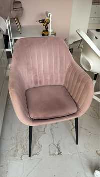 Fotel krzesło pudrowyróż skawina