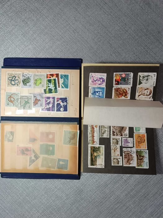 Znaczki pocztowe polskie z lat 1964 do 1988 wraz z klaserami