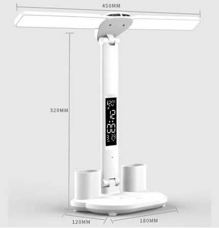 Светодиодная настольная лампа USB , 2 головки, акумулятор