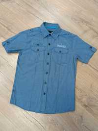 Koszula chłopięca kratka niebieska r.152/158cm 8/9l.