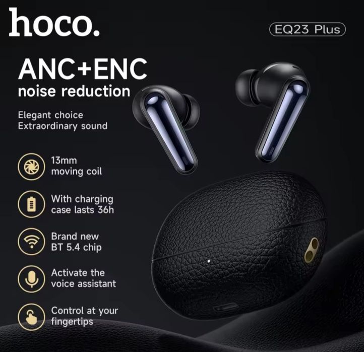 HOCO EQ23 Plus. ANC+ENC. Беспроводные наушники.