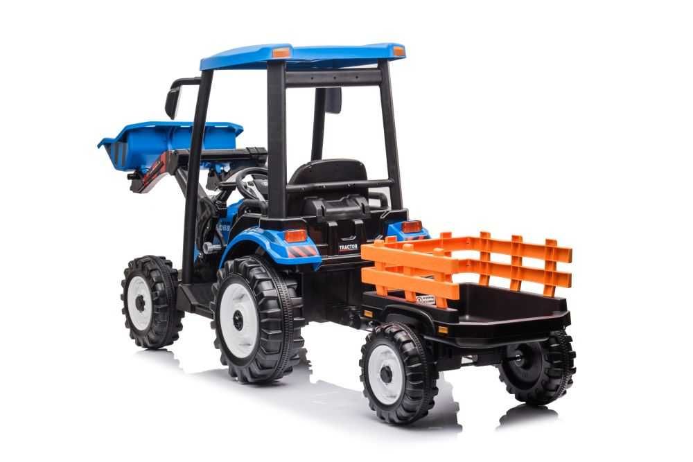 NOWY MEGA DUŻY Traktor Z Przyczepką i z łyżką 24V 2x200W KOPARKA