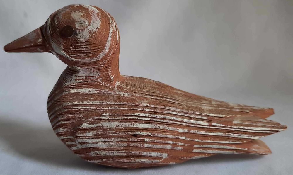 Kaczka Rzeźba Ludowa Drewno